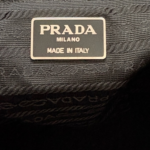 Prada Made in Italy Nylon Whipstitch Leather Trim Backpack Black - Picture 10 of 16